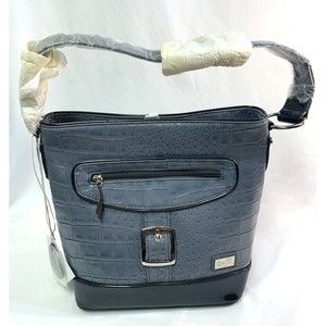 Beijo Couture Gray Croc - #13 Purse, Bag, Handbag, with Dustbag, Susan Handley
